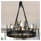 Rustic Antler Chandelier, Farmhouse Lighting