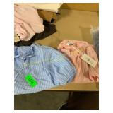 XS Blue button up & XS pink top
