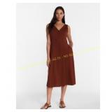 Time and Tru Linen Sleeveless Dress, M