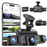 360 View 4-Channel Dash Cam with GPS, 128GB