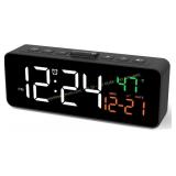2ct Netzu 3-in-1 Digital Clock: Temp, Date, Time