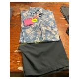 Size 34 Men s Shorts + L IZOD Shirt