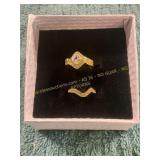 Size 8 Ladies Gold Jacket Diamond Set