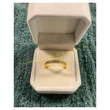Size 10 Men s Gold+Diamond Wedding Ring