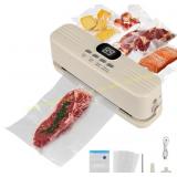 Vacuum Sealer Machine, Mini 3-in-1 (Beige)