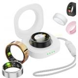 Size 7 Smart Ring for Women Men, Health Tracker, I