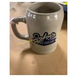 Vintage John s Grocery Ceramic Beer Stein