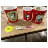 3ct Peanuts Holiday Ceramic Coffee Mugs