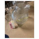 Vintage Glass Tilted Ball Pitcher