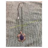 22in Natural Lapis Pendant Necklace