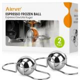 AIEVE 2 Pack Espresso Cooling Ball, Steel