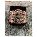 Vintage Silver Turquoise Bracelet