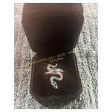 Ladies Size 6 Silver Plated Snake Ring