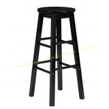 PJ Wood Round-Seat Counter Stools, Black