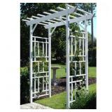85 in. H x 72 in. W White Vinyl Arbor