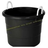 Storage Tub w/Rope Handles 18 Gal Black