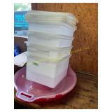 4pk Iris 35qt file box & Sterilite wreath storage