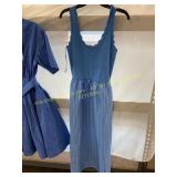 Blue Size 4 poplin dress & XS blue dress