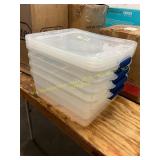 4ct Homz Plastic Storage Container Unknown Size