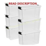 6pk Sterilite 30-qt Ultra Latch Box (Clear)