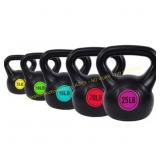 Sporzon! Wide Grip Kettlebell Set 5-25lb