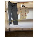 size 6 jeans and small sweater