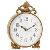 Deco 79 Metal Scroll Clock, 6x2x9", Gold