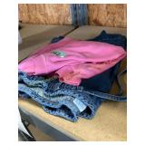 L pink ruffle T & L utility shorts