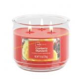 Mainstays 3-Wick Candle, Cranberry Mandarin