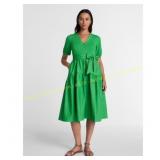 Time and Tru Midi Dress with Puff Sleeves