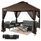 CROWN SHADES Gazebo 10x10 Pop Up Canopy