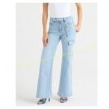 Margot Wide Leg High Rise Cargo Jeans 0-28W