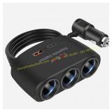 100W/12V 3-Socket Car Lighter Splitter