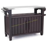 Keter Outdoor Rolling Table Cart for Food complete