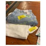 Sz 8mshorts & M white shirt