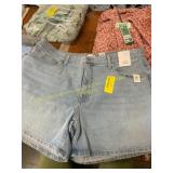 XL Blue Top & Sz 18 Jean shorts