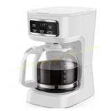 Mainstays Finish 12-Cup Coffee Maker, White