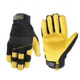 Wells Lamont HydrHyde Leather Work Gloves, Med