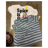 Xl Spice it up t-shirt & xl striped shirt