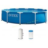 INTEX 12ft x 30in Metal Frame Pool Set completed?