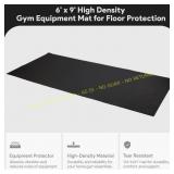 BalanceFrom 6x9 Gym Mat, Black, One Size