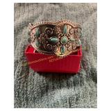 Vin. Turquoise Western Silver Bracelet