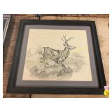 Framed Deer Picture