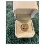 Size 8 Rose Gold Diamond Wedding Ring