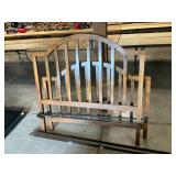 Full size wooden bed frame
