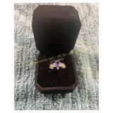 Ladies Size 6 Sapphire Colored Ring