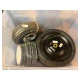 Tote of Assorted Size Tires