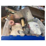 Tote of Drywall/ Paint Accessories