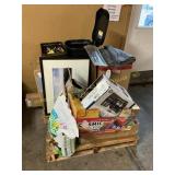 Trash. Cans, coffee maker, picture, soil