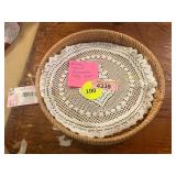 Rattan Round Decorative Tray